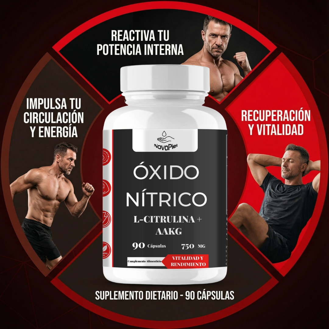 Óxido Nítrico – Rendimiento y Vitalidad Masculina con L-Citrulina + AAKG de NovaPiel