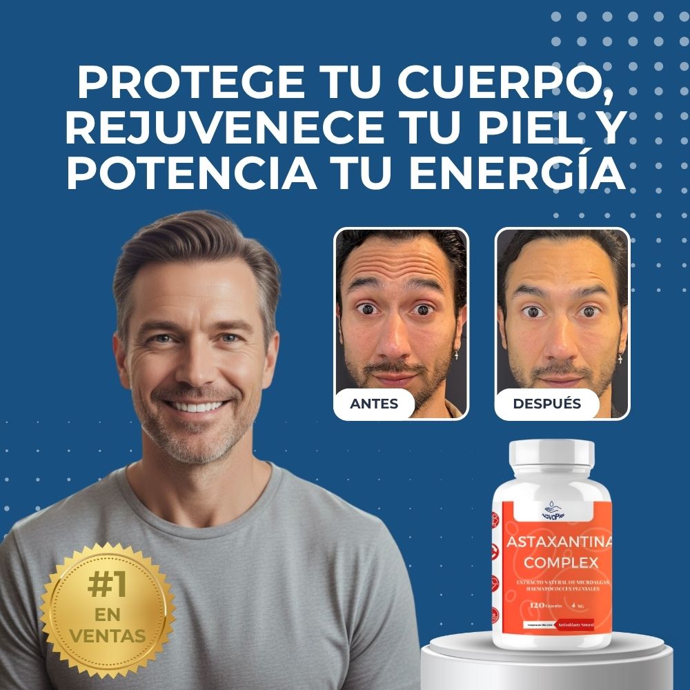 Astaxantina-Antioxidante Natural. 120 Cápsulas 4mg