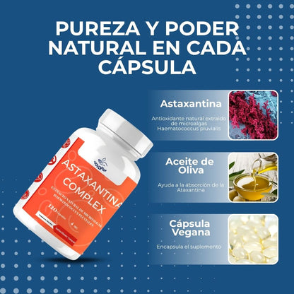 Astaxantina-Antioxidante Natural. 120 Cápsulas 4mg