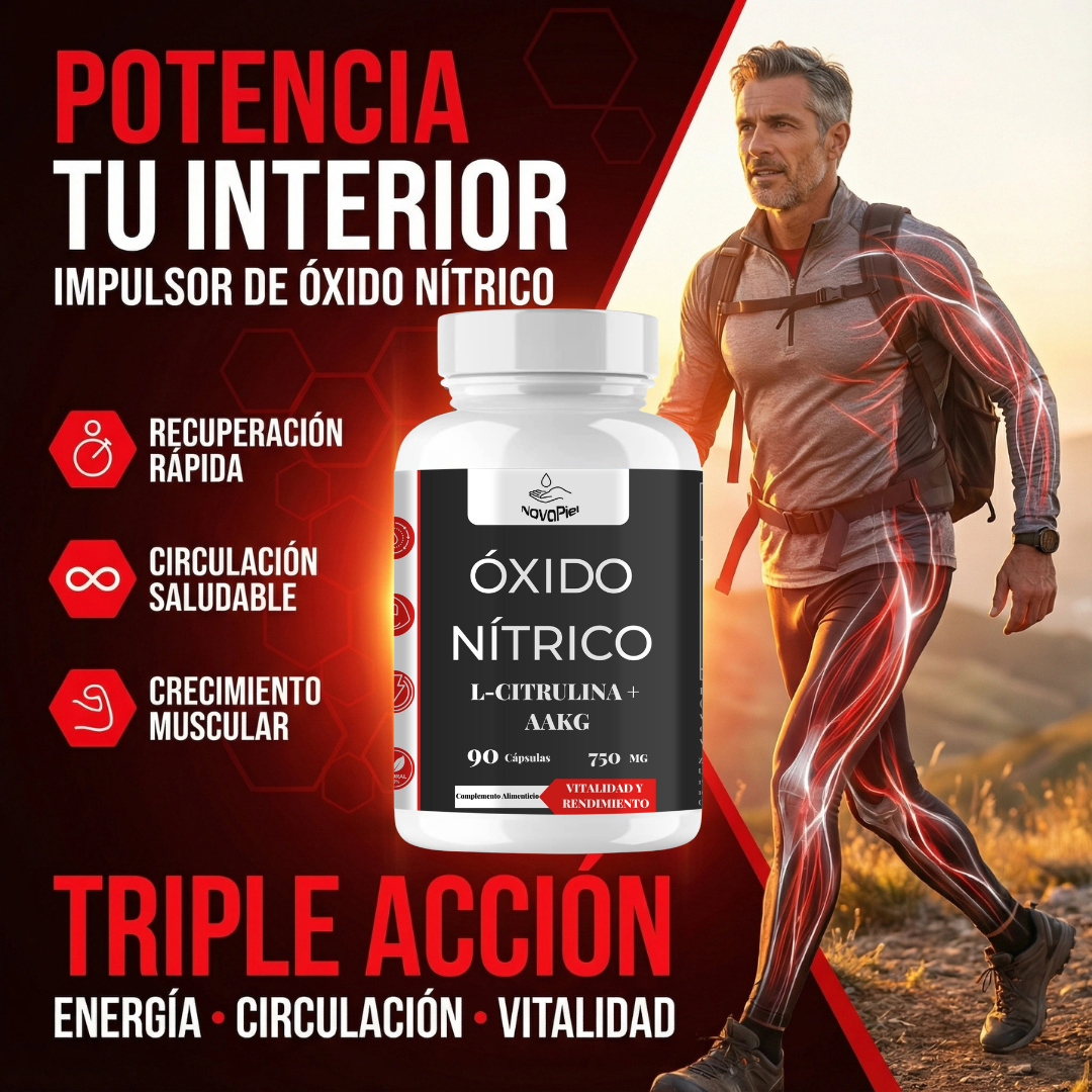Óxido Nítrico – Rendimiento y Vitalidad Masculina con L-Citrulina + AAKG de NovaPiel