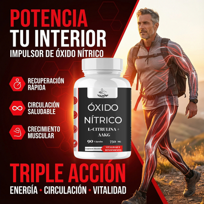 Óxido Nítrico – Rendimiento y Vitalidad Masculina con L-Citrulina + AAKG de NovaPiel