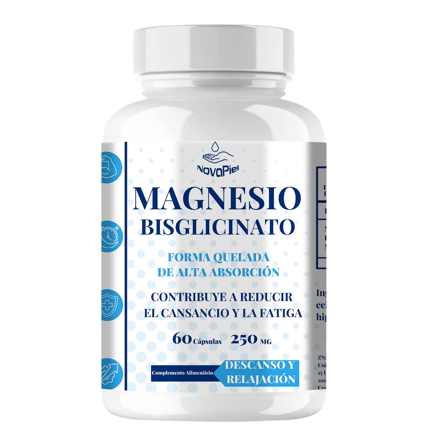 Magnesio Bisglicinato – Descanso y Recuperación de Alta Absorción NovaPiel